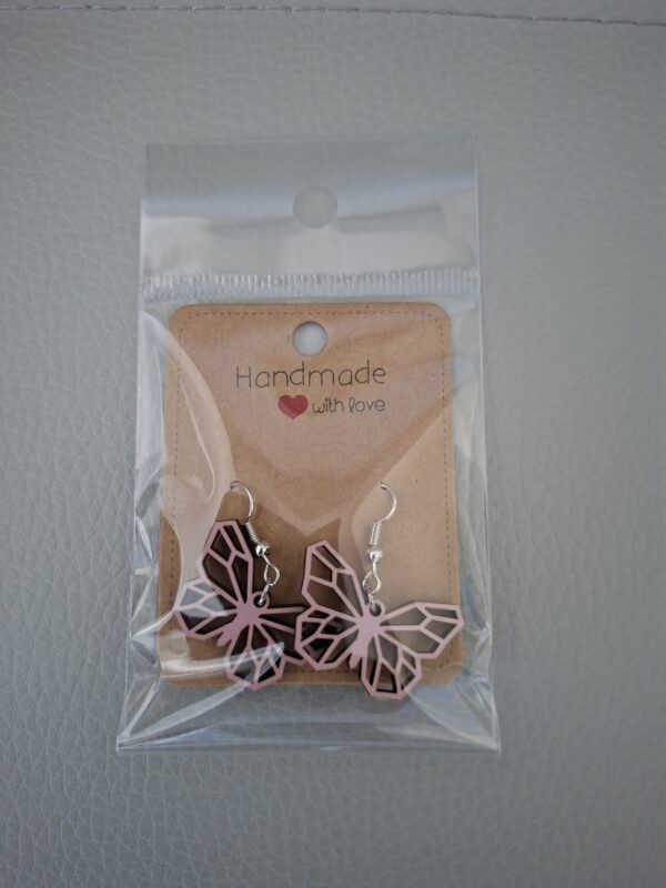 Oorbellen vlinder roze